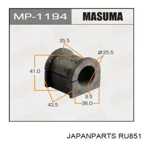 RU-851 Japan Parts casquillo de barra estabilizadora delantera