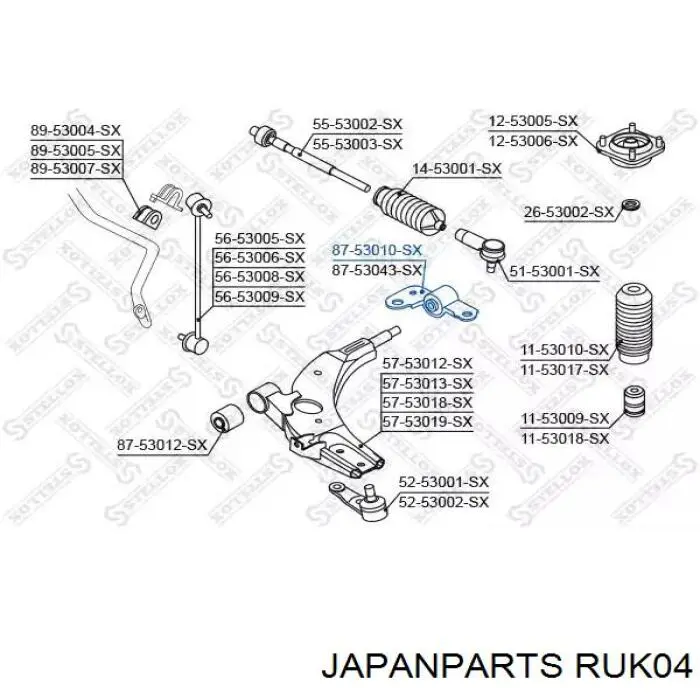 Comprar RUK04 Japan Parts Silentblock