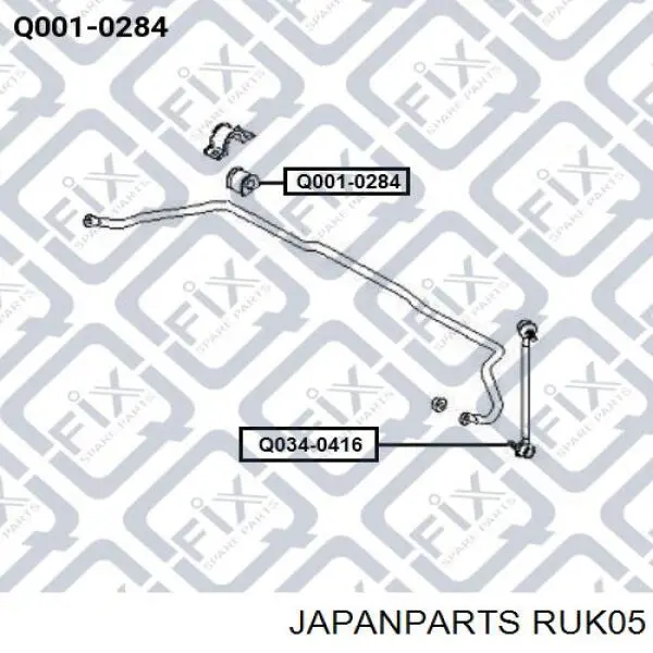 RUK05 Japan Parts Buje de barra estabilizadora delantera