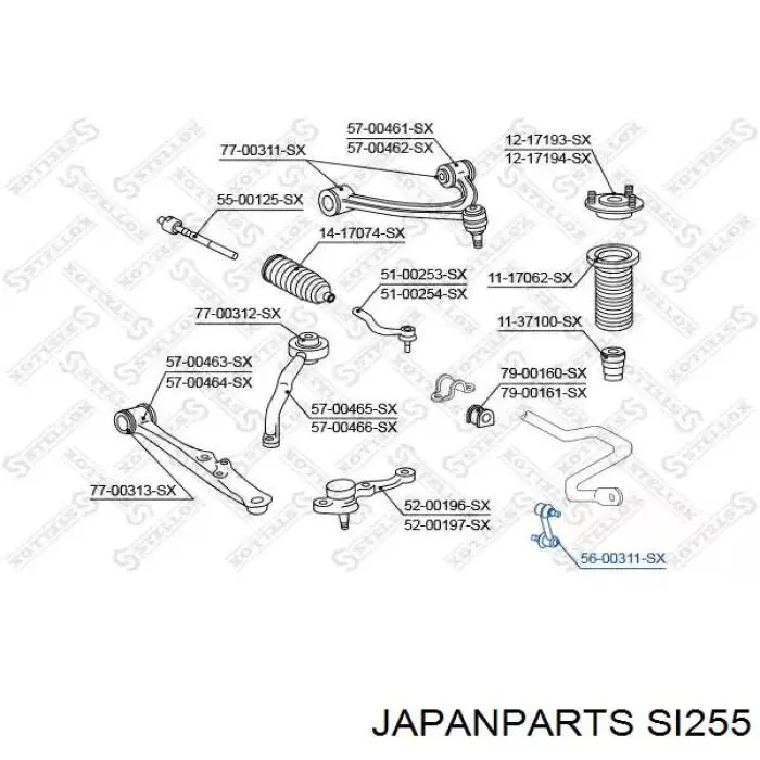 Bieleta estabilizadora trasera SI255 Japan Parts