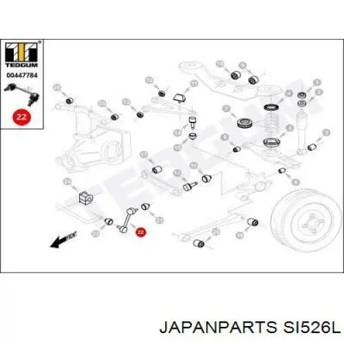SI526L Japan Parts Bieleta estabilizadora delantera izquierda