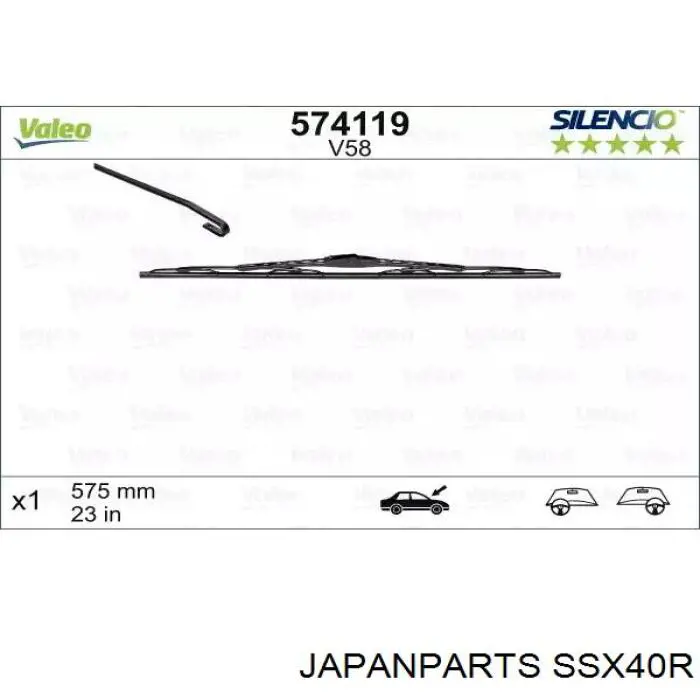 Limpiaparabrisas posterior Subaru 86542SA050