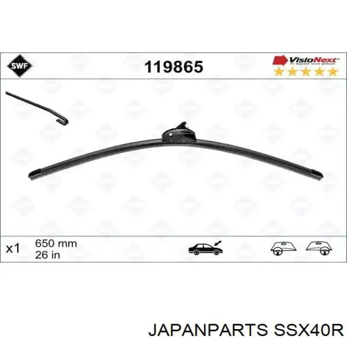 Limpiaparabrisas traseros 86542SA050 Subaru