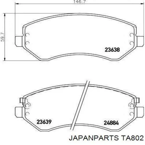 TA802C Japan Parts Tambor de freno trasero