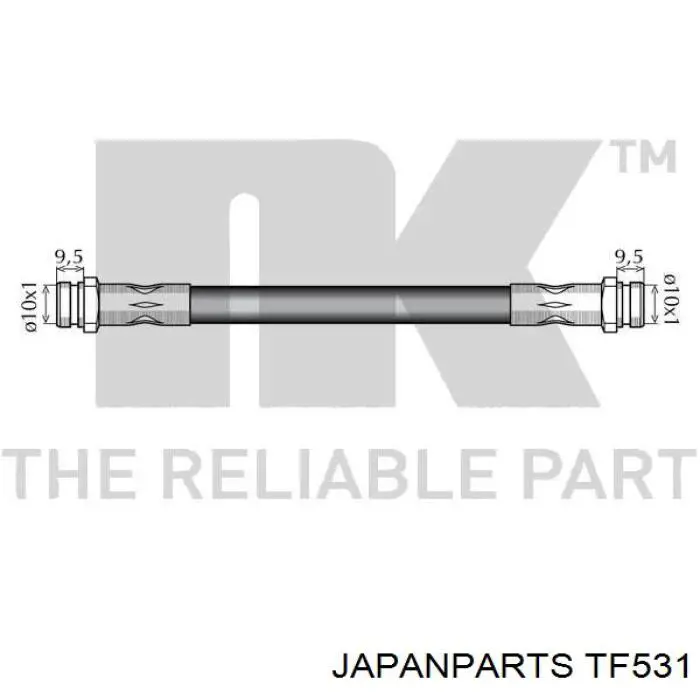 TF531 Japan Parts Tubo de frenos delantero