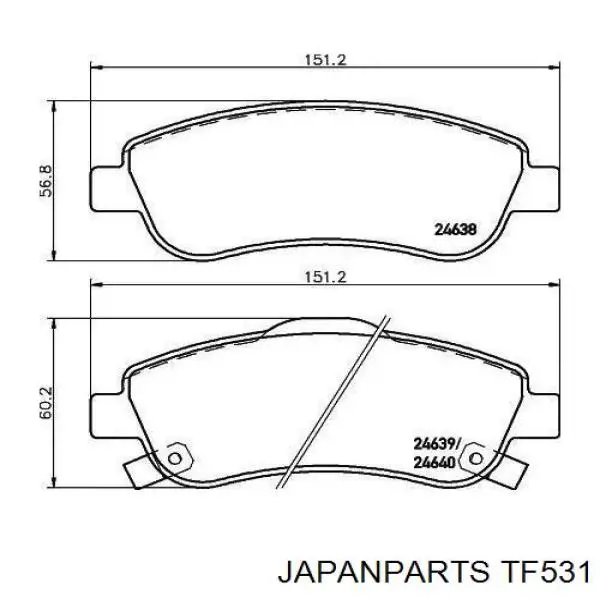 Latiguillos de freno delantero Japan Parts TF531 precio, desde 10,86 EUR