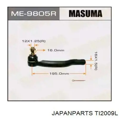 Comprar TI2009L Japan Parts Rótula barra de acoplamiento exterior