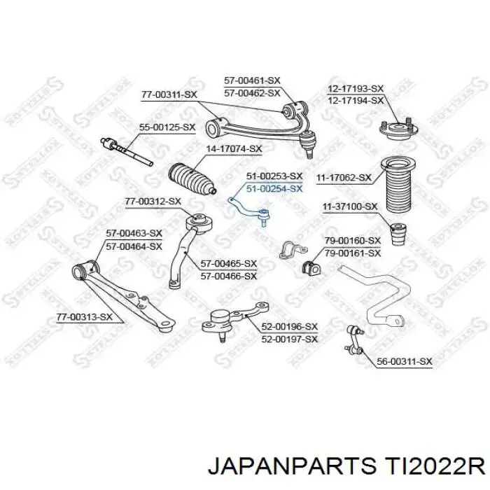 Comprar TI2022R Japan Parts Rótula barra de acoplamiento exterior