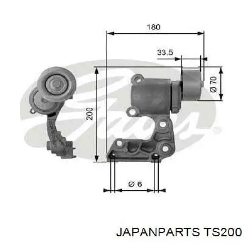 Comprar TS200 Japan Parts Tensor de correa poli V 