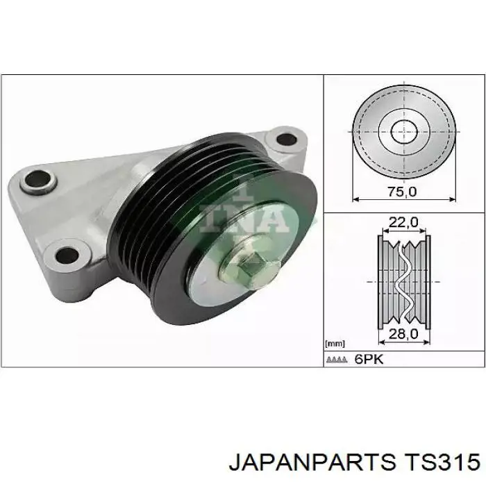 Comprar TS315 Japan Parts Tensor de correa poli V 