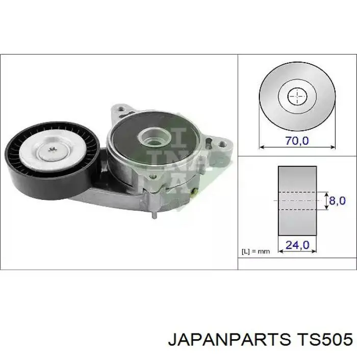 TS-505 Japan Parts tensor de correa, correa poli v