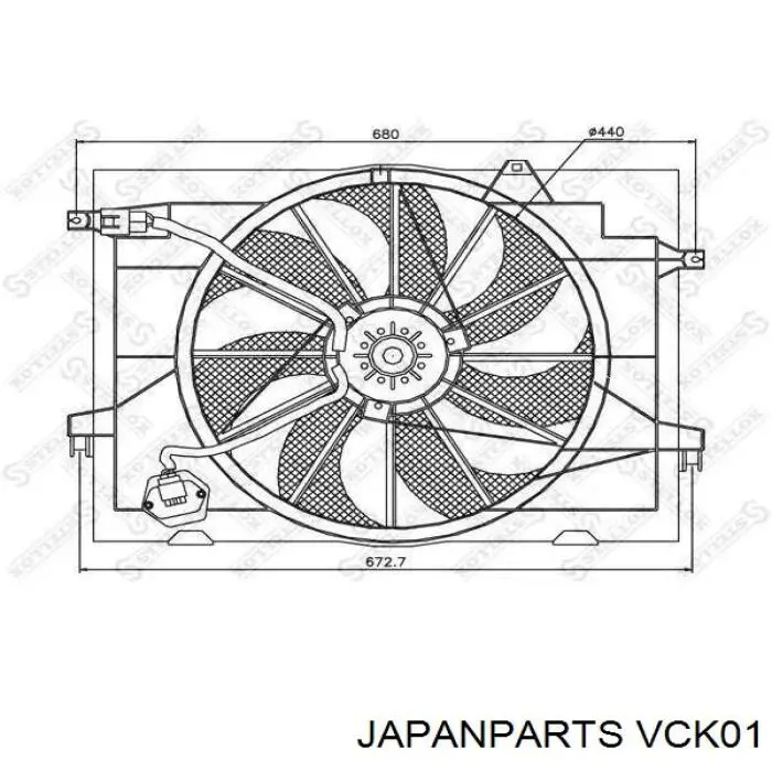 Embrague viscoso de ventilador VCK01 Japan Parts
