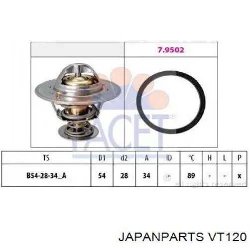 Termostato VT120 Japan Parts