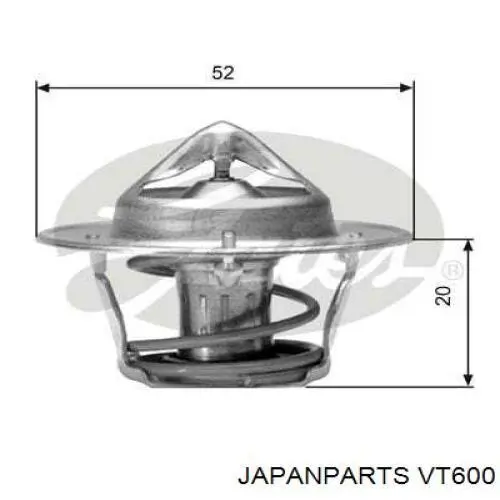 Termostato, refrigerante JAPANPARTS VT600