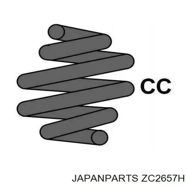 ZC2657H Japan Parts muelle de suspensión eje delantero