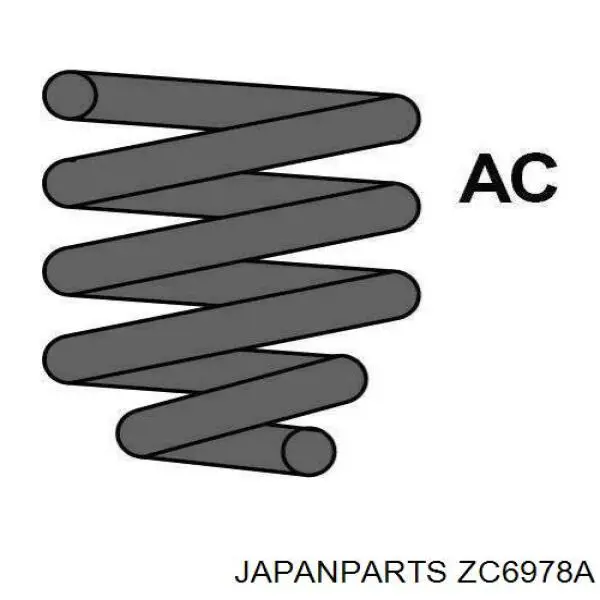 ZC6978A Japan Parts muelle de suspensión eje trasero