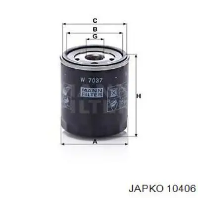 Filtro de aceite motor Japko 10406