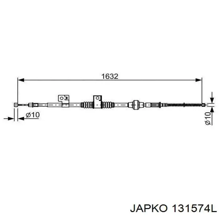 Cable de freno de mano trasero izquierdo Adriauto 240258