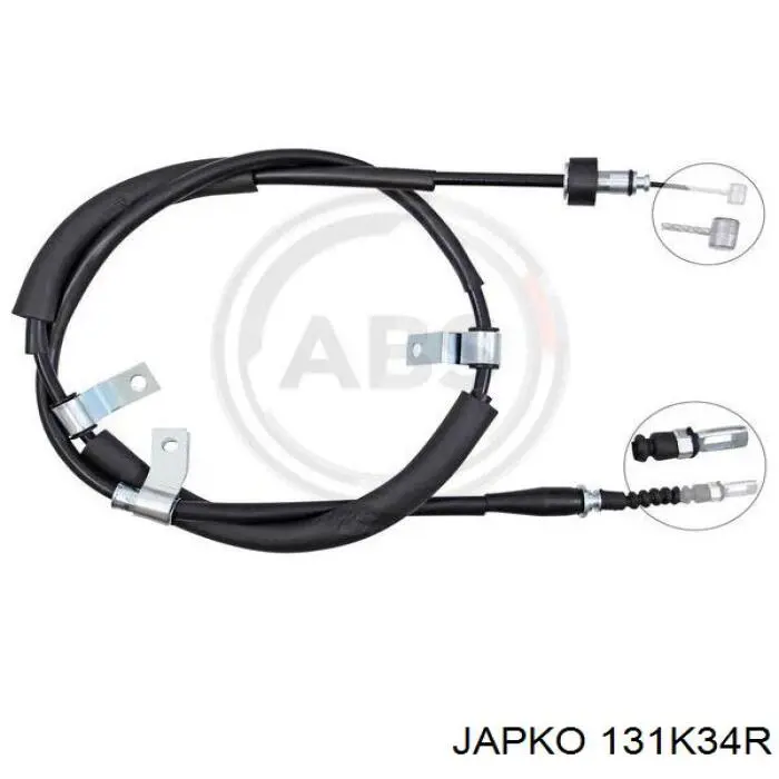 131K34R Japko cable de freno de mano trasero derecho