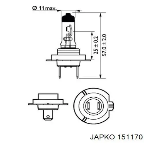 151170 Japko sensor abs delantero