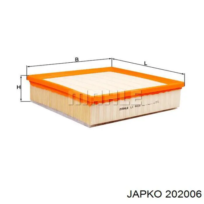 El filtro de aire Japko 202006 precio, desde 9,57 EUR
