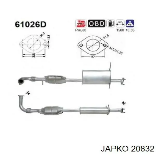 El filtro de aire Japko 20832 precio, desde 7,68 EUR
