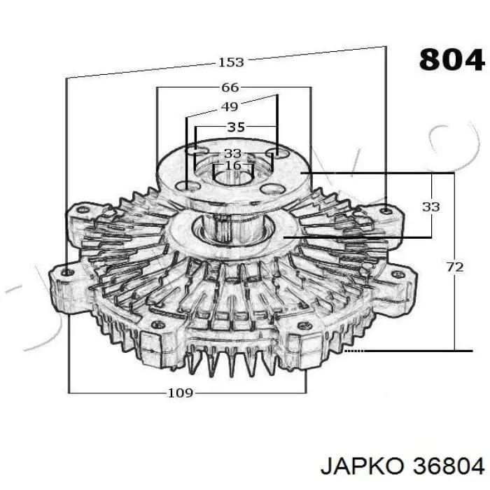 36804 Japko embrague, ventilador del radiador