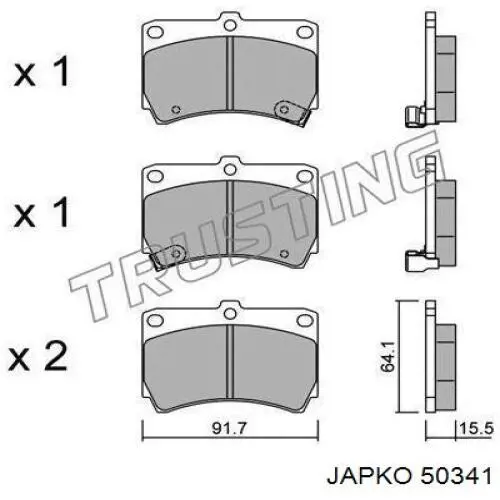 50341 Japko pastillas de freno delanteras