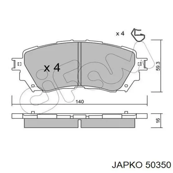 50350 Japko Pastillas delanteras