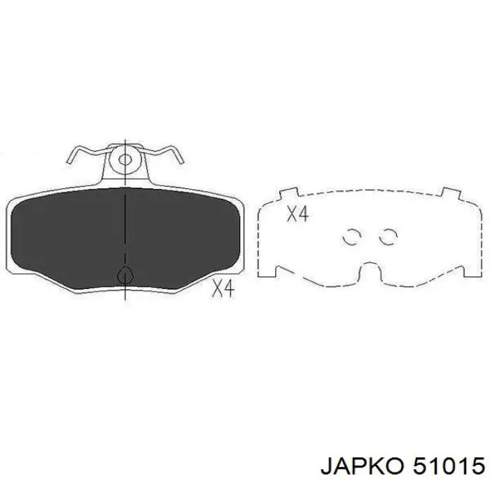 51015 Japko pastillas de freno traseras