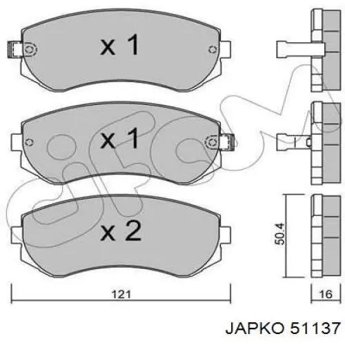 Pastillas freno delanteras Japko 51137 precio, desde 26,07 EUR