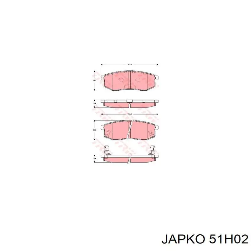 51H02 Japko pastillas de freno traseras