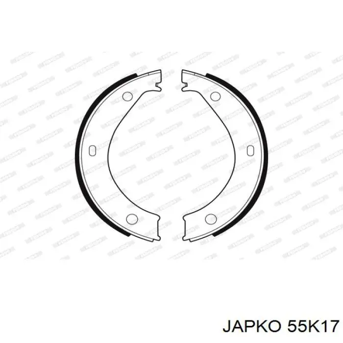 55K17 Japko juego de zapatas de frenos, freno de estacionamiento