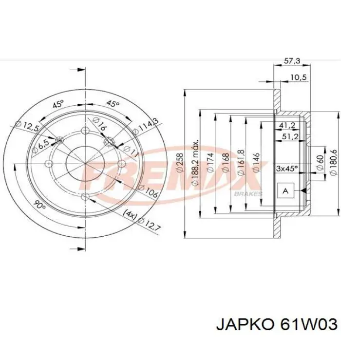 Disco de freno trasero Chevrolet Aveo 2 T250, T255