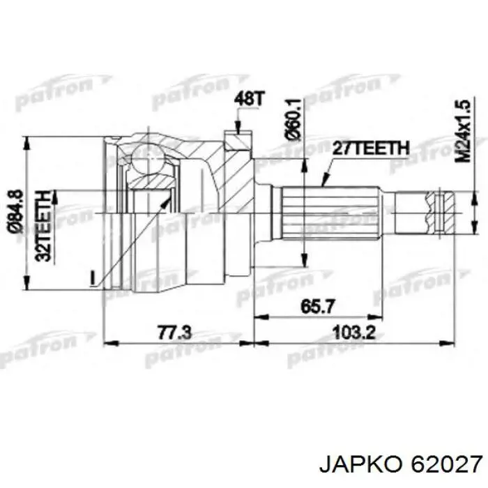 62027 Japko junta homocinética exterior delantera