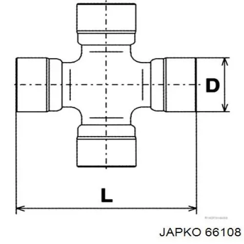 66108 Japko cruceta de árbol de cardán trasero