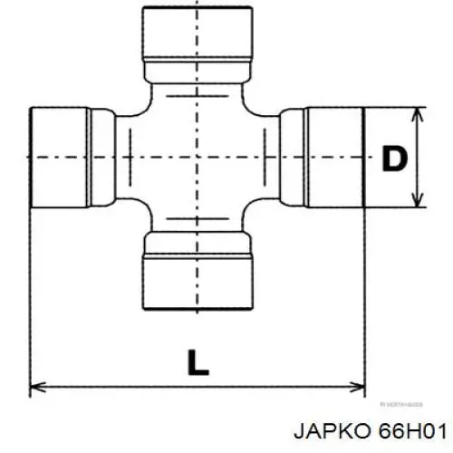 66H01 Japko cruceta de árbol de cardán delantero