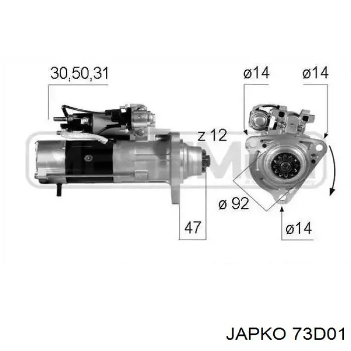 73D01 Japko rótula de suspensión inferior