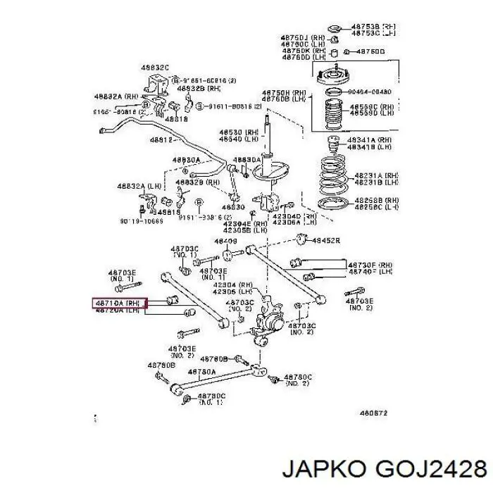 Comprar GOJ2428 Japko Buje de mangueta trasera