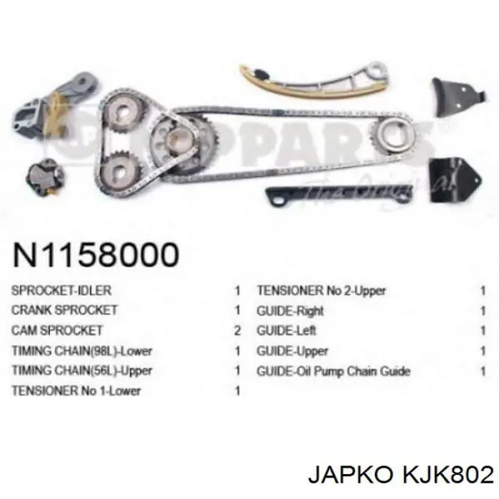 Kit de cadenas de distribución Suzuki Baleno EG