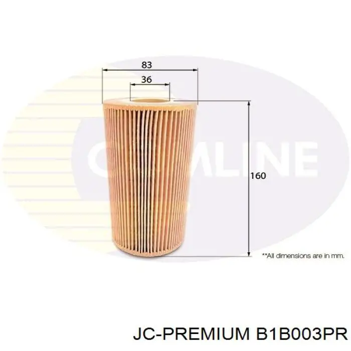 Filtro de aceite JC Premium B1B003PR precio, desde 7,11 EUR