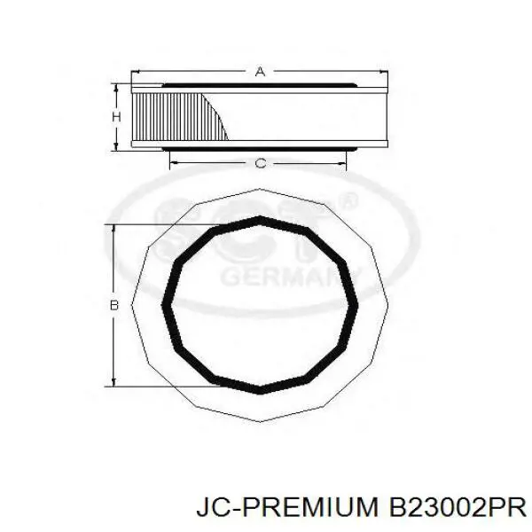 B23002PR JC Premium filtro de aire