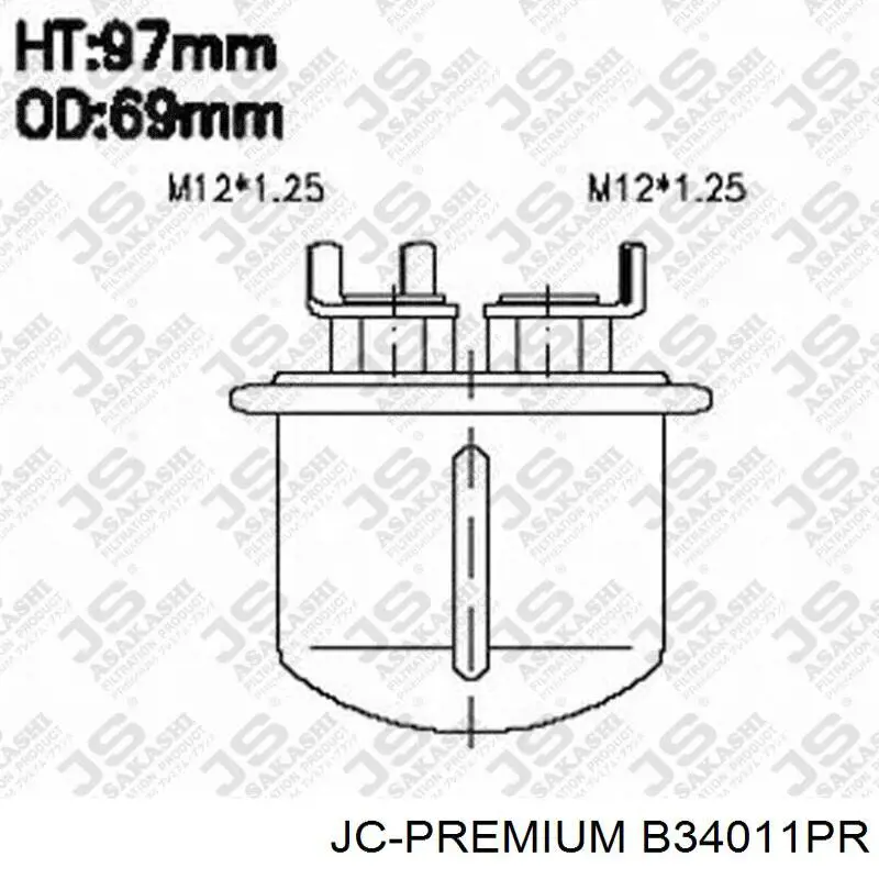 Filtro combustible JC Premium B34011PR precio, desde 9,97 EUR