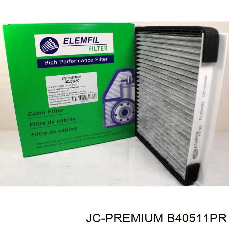 Filtro de habitáculo B40511PR JC Premium