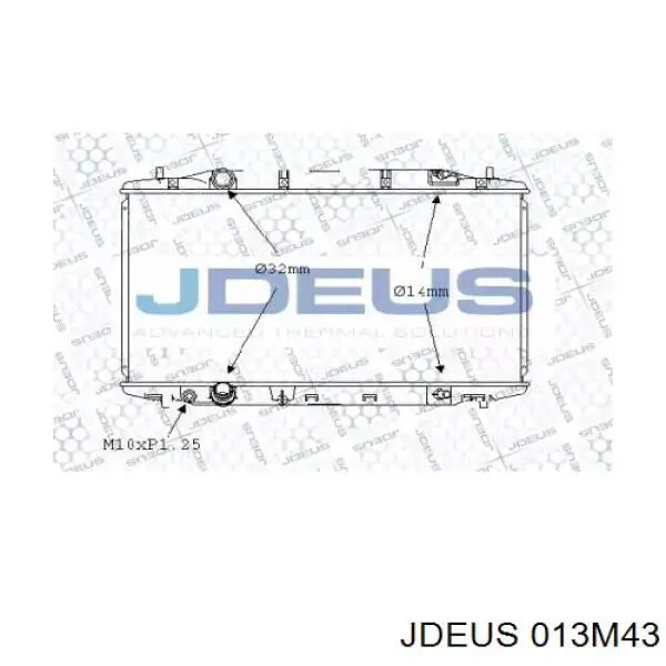 013M43 Jdeus radiador refrigeración del motor