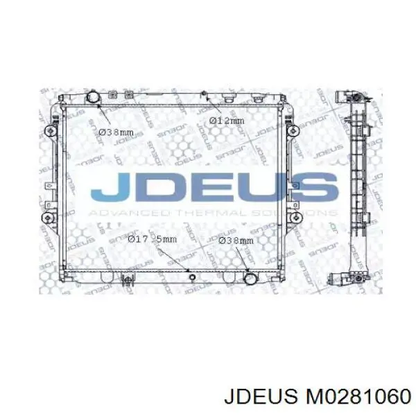 M0281060 Jdeus radiador refrigeración del motor