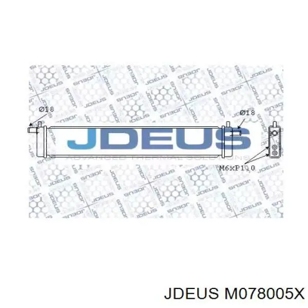 M078005X Jdeus radiador refrigeración del motor