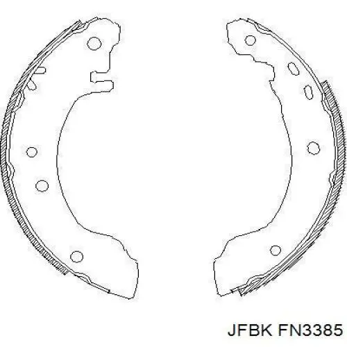 FN3385 Jfbk zapatas de frenos de tambor traseras