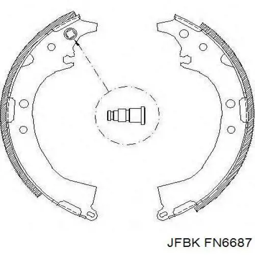 FN6687 Jfbk zapatas de frenos de tambor traseras