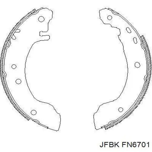 FN6701 Jfbk zapatas de frenos de tambor traseras